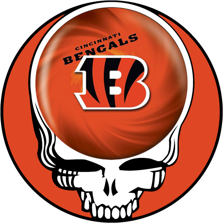 Cincinnati Bengals skull logo iron on transfers